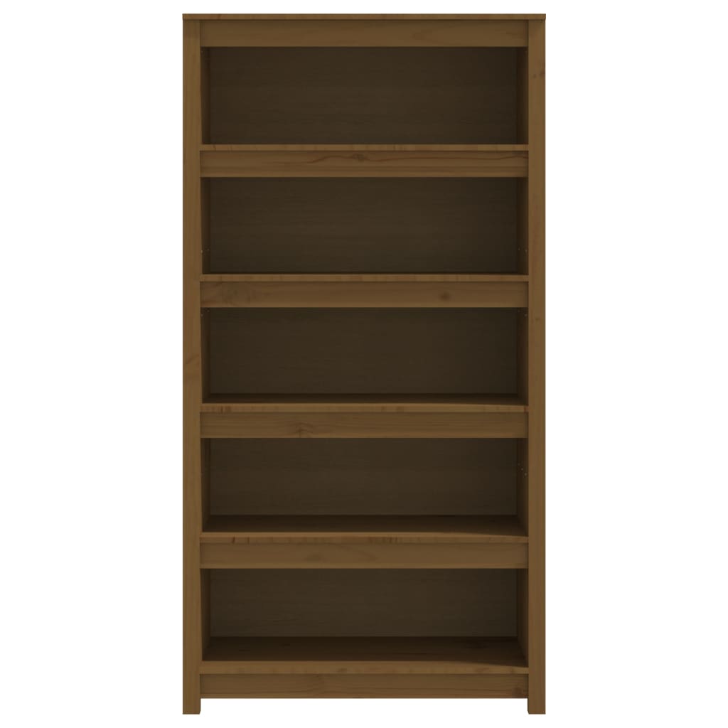 Book Cabinet Honey Brown 80x35x154 cm Solid Wood Pine